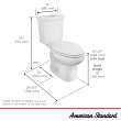 H2Option(R) Two-Piece Dual Flush 1.28 gpf/4.8 Lpf and 0.92 gpf/3.5 Lpf Standard Height Elongated Toilet Less Seat, 2887218.020