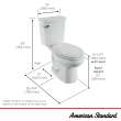 H2Optimum(R) Two-Piece 1.1 gpf/4.2 Lpf Standard Height Elongated Toilet Less Seat, 288CA114.020