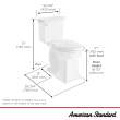 Town Square(R) S Two-Piece 1.28 gpf/4.8 Lpf Chair Height Elongated Toilet Less Seat, 2917228.020