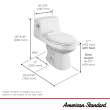 Colony(R) One-Piece 1.28 gpf/4.8 Lpf Chair Height Elongated Toilet With Seat, 2961A104SC.020