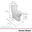 Cadet(R) 3 FloWise(R) Skirted Two-Piece 1.28 gpf/4.8 Lpf Chair Height Right-Hand Trip Lever Round Front Toilet With Seat, 2988813.020