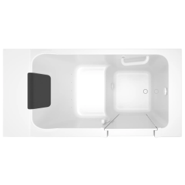 Acrylic Luxury Series 30 x 51 -Inch Walk-in Tub With Air Spa System - Right-Hand Drain, 3051.115.ARW