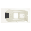 Gelcoat Premium Series 30 x 52 -Inch Walk-in Tub With Combination Air Spa and Whirlpool Systems - Right-Hand Drain, 3052.105.CRL