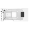 Gelcoat Premium Series 30 x 52 -Inch Walk-in Tub With Air Spa System - Left-Hand Drain With Faucet, 3052.109.ALW