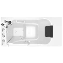 Gelcoat Premium Series 30 x 52 -Inch Walk-in Tub With Air Spa System - Left-Hand Drain With Faucet, 3052.109.ALW