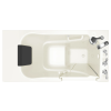 Gelcoat Premium Series 30 x 52 -Inch Walk-in Tub With Air Spa System - Right-Hand Drain With Faucet, 3052.109.ARL