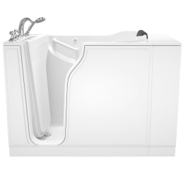 Gelcoat Premium Series 30 x 52 -Inch Walk-in Tub With Combination Air Spa and Whirlpool Systems - Left-Hand Drain With Faucet, 3052.109.CLW