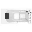 Gelcoat Premium Series 30 x 52 -Inch Walk-in Tub With Combination Air Spa and Whirlpool Systems - Right-Hand Drain With Faucet, 3052.109.CRW