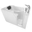 Gelcoat Premium Series 30 x 52 -Inch Walk-in Tub With Combination Air Spa and Whirlpool Systems - Right-Hand Drain With Faucet, 3052.109.CRW