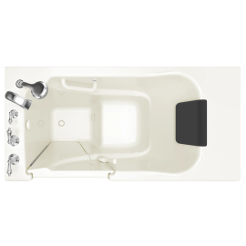 Gelcoat Premium Series 30 x 52 -Inch Walk-in Tub With Soaker System - Left-Hand Drain With Faucet, 3052.109.SLL