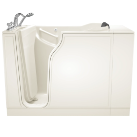 Gelcoat Premium Series 30 x 52 -Inch Walk-in Tub With Whirlpool System - Left-Hand Drain With Faucet, 3052.109.WLL