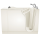 Gelcoat Premium Series 30 x 52 -Inch Walk-in Tub With Whirlpool System - Right-Hand Drain With Faucet, 3052.109.WRL