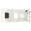 Gelcoat Premium Series 30 x 52 -Inch Walk-in Tub With Whirlpool System - Right-Hand Drain With Faucet, 3052.109.WRL