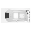 Gelcoat Premium Series 30 x 52 -Inch Walk-in Tub With Whirlpool System - Right-Hand Drain With Faucet, 3052.109.WRW