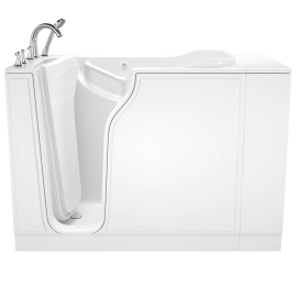 Gelcoat Value Series 30 x 52 -Inch Walk-in Tub With Soaker System - Left-Hand Drain With Faucet, 3052.509.SLW