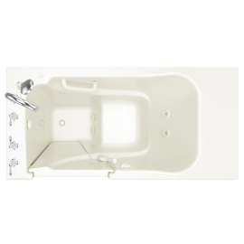 Gelcoat Value Series 30 x 52 -Inch Walk-in Tub With Whirlpool System - Left-Hand Drain With Faucet, 3052.509.WLL