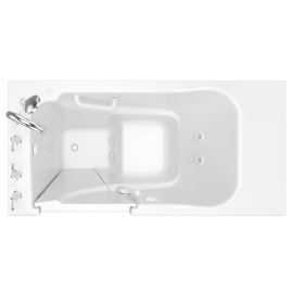 Gelcoat Value Series 30 x 52 -Inch Walk-in Tub With Whirlpool System - Left-Hand Drain With Faucet, 3052.509.WLW