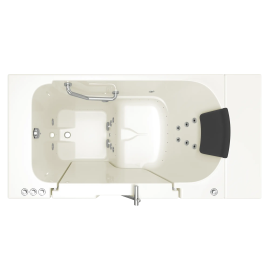 Gelcoat Premium Series 30 x 52 -Inch Walk-in Tub With Combination Air Spa and Whirlpool Systems - Left-Hand Drain, 3052OD.105.CLL-PC