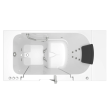 Gelcoat Premium Series 30 x 52 -Inch Walk-in Tub With Combination Air Spa and Whirlpool Systems - Left-Hand Drain, 3052OD.105.CLW-PC