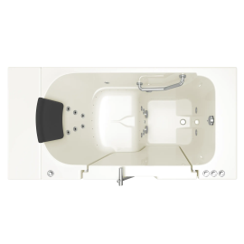 Gelcoat Premium Series 30 x 52 -Inch Walk-in Tub With Combination Air Spa and Whirlpool Systems - Right-Hand Drain, 3052OD.105.CRL-PC