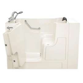 Gelcoat Premium Series 30 x 52 -Inch Walk-in Tub With Soaker System - Left-Hand Drain With Faucet, 3052OD.109.SLL-PC