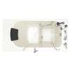Gelcoat Premium Series 30 x 52 -Inch Walk-in Tub With Soaker System - Right-Hand Drain With Faucet, 3052OD.109.SRL-PC