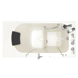 Gelcoat Premium Series 30 x 52 -Inch Walk-in Tub With Soaker System - Right-Hand Drain With Faucet, 3052OD.109.SRL-PC