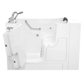 Gelcoat Premium Series 30 x 52 -Inch Walk-in Tub With Whirlpool System - Left-Hand Drain With Faucet, 3052OD.109.WLW-PC
