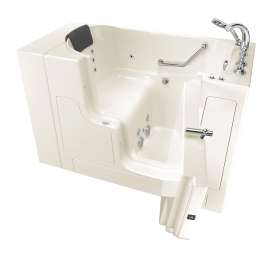 Gelcoat Premium Series 30 x 52 -Inch Walk-in Tub With Whirlpool System - Right-Hand Drain With Faucet, 3052OD.109.WRL-PC
