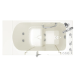 Gelcoat Value Series 30 x 52 -Inch Walk-in Tub With Combination Air Spa and Whirlpool Systems - Right-Hand Drain With Faucet, 3052OD.709.CRL-PC