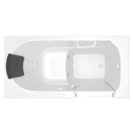 Gelcoat Premium Series 30 x 60 -Inch Walk-in Tub With Combination Air Spa and Whirlpool Systems - Right-Hand Drain, 3060.105.CRW