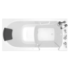 Gelcoat Premium Series 30 x 60 -Inch Walk-in Tub With Air Spa System - Right-Hand Drain With Faucet, 3060.109.ARW