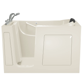 Gelcoat Premium Series 30 x 60 -Inch Walk-in Tub With Combination Air Spa and Whirlpool Systems - Left-Hand Drain With Faucet, 3060.109.CLL