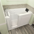 Gelcoat Premium Series 30 x 60 -Inch Walk-in Tub With Combination Air Spa and Whirlpool Systems - Left-Hand Drain With Faucet, 3060.109.CLW