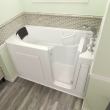 Gelcoat Premium Series 30 x 60 -Inch Walk-in Tub With Combination Air Spa and Whirlpool Systems - Right-Hand Drain With Faucet, 3060.109.CRW