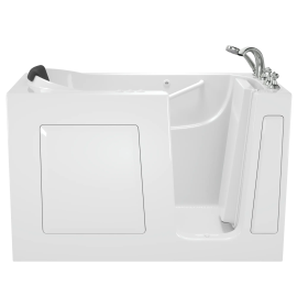 Gelcoat Premium Series 30 x 60 -Inch Walk-in Tub With Combination Air Spa and Whirlpool Systems - Right-Hand Drain With Faucet, 3060.109.CRW