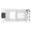 Gelcoat Premium Series 30 x 60 -Inch Walk-in Tub With Combination Air Spa and Whirlpool Systems - Right-Hand Drain With Faucet, 3060.109.CRW