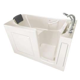Gelcoat Premium Series 30 x 60 -Inch Walk-in Tub With Soaker System - Right-Hand Drain With Faucet, 3060.109.SRL