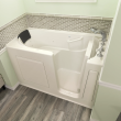 Gelcoat Premium Series 30 x 60 -Inch Walk-in Tub With Whirlpool System - Right-Hand Drain With Faucet, 3060.109.WRL