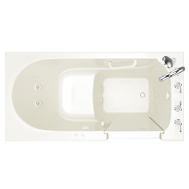 Gelcoat Value Series 30x60 Inch Walk-In Bathtub with Combination Air Spa and Whirlpool Massage System - Right Hand Door and Drain, 3060.309.CRL