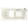 Gelcoat Value Series 60x30-Inch Walk-In Bathtub with Whirlpool Massage System - Right Hand Door and Drain, 3060.409.WRL-PC