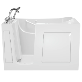 Gelcoat Value Series 30 x 60 -Inch Walk-in Tub With Combination Air Spa and Whirlpool Systems - Left-Hand Drain With Faucet, 3060.509.CLW