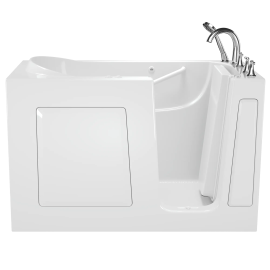 Gelcoat Value Series 30 x 60 -Inch Walk-in Tub With Combination Air Spa and Whirlpool Systems - Right-Hand Drain With Faucet, 3060.509.CRW