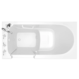 Gelcoat Value Series 30 x 60 -Inch Walk-in Tub With Soaker System - Left-Hand Drain With Faucet, 3060.509.SLW