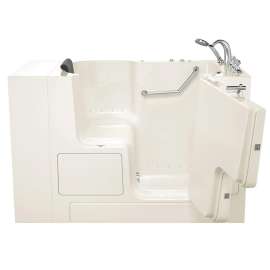 Gelcoat Premium Series 32 x 52 -Inch Walk-in Tub With Air Spa System - Right-Hand Drain With Faucet, 3252OD.109.ARL-PC