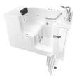 Gelcoat Premium Series 32 x 52 -Inch Walk-in Tub With Combination Air Spa and Whirlpool Systems - Right-Hand Drain With Faucet, 3252OD.109.CRW-PC