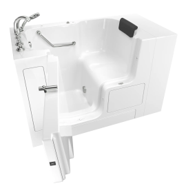 Gelcoat Premium Series 32 x 52 -Inch Walk-in Tub With Soaker System - Left-Hand Drain With Faucet, 3252OD.109.SLW-PC