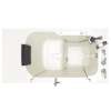 Gelcoat Premium Series 32 x 52 -Inch Walk-in Tub With Soaker System - Right-Hand Drain With Faucet, 3252OD.109.SRL-PC