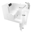 Gelcoat Premium Series 32 x 52 -Inch Walk-in Tub With Soaker System - Right-Hand Drain With Faucet, 3252OD.109.SRW-PC