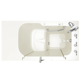 Gelcoat Value Series 32 x 52 -Inch Walk-in Tub With Soaker System - Right-Hand Drain With Faucet, 3252OD.709.SRL-PC